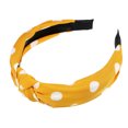 thumbnail image 1 of Polka Dot Headband, Knotted Headband for Women, Top Knot Elastic Hairband Hair Hoop, Non-Slip Wide Headband Hair Accessories, Yellow, 1 of 7