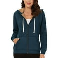 thumbnail image 2 of AherBiu Sweatshirts for Women Zip up Fleece Lined Jackets Thermal Warm Sports Hoodie Coats Outwear with Pockets, 2 of 7