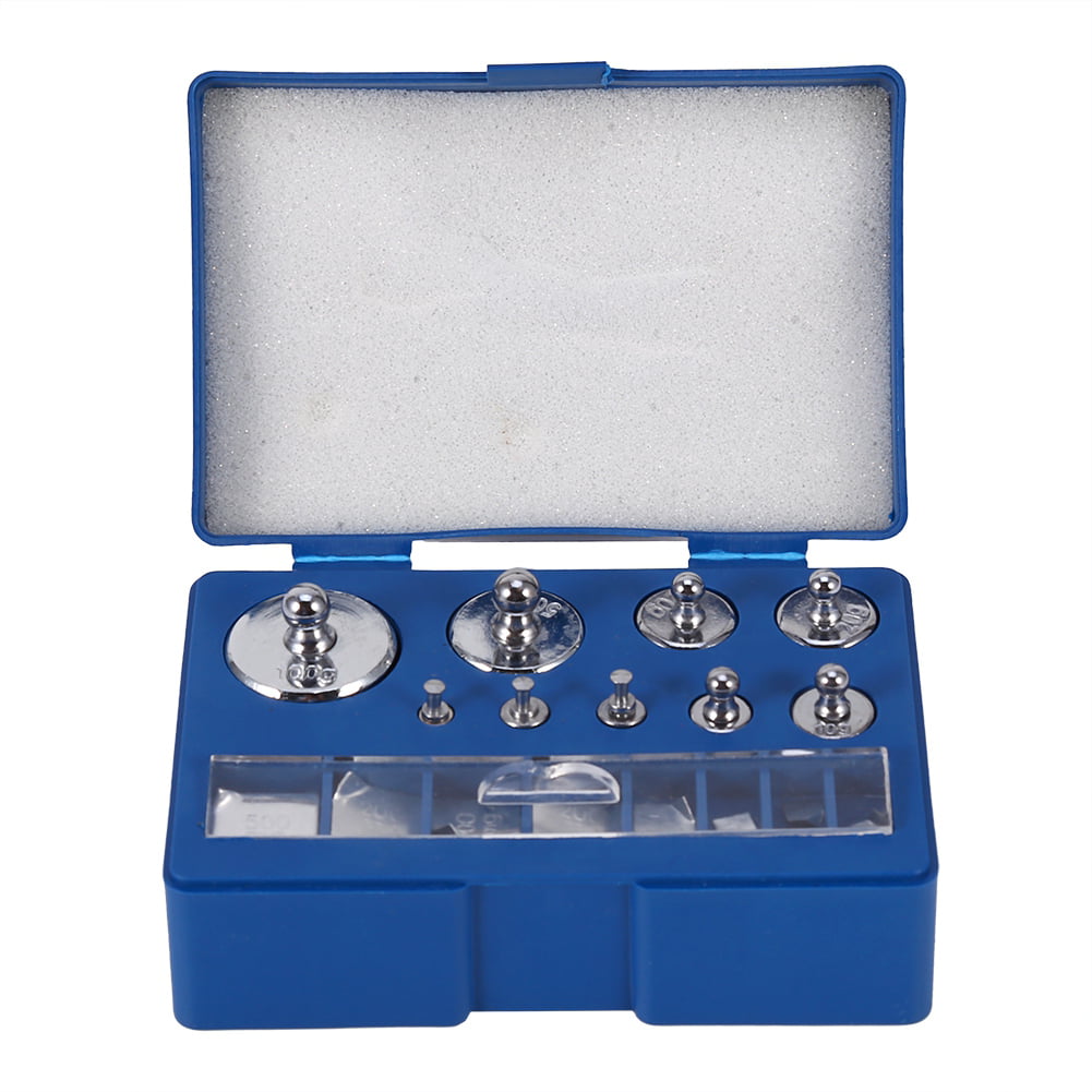 Counterweight Weight Test Scale Set 17Pcs 211.1g 10mg-100g Grams Calibration Weight Silver Steel Scale Equilibrium Calibration Tool for Industrial Measurement