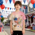 thumbnail image 5 of Graphic Tees for Boys Short Sleeve Crew Neck T-Shirts with Patriotic Printed Designs, 5 of 5