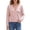 Pink, variant on Women Sparkle Rhinestone V Neck Cardigan Sweater Button Front Soft Stretch Fabric (Grey M)