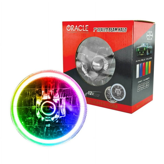 Oracle Lighting Pre-Installed 7 H6024/PAR56 Sealed Beam Halo Headlight (ColorSHIFT) - 6905-333"