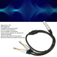 thumbnail image 3 of Cable Divisor De 6,35 Mm, Cable De PVC, Cable Adaptador Divisor De Sonido, Estéreo Plug And Play, Hembra Estable A Macho Doble De 1,6 Pies Para Micrófono Para Amplificador, 3 of 7