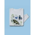 thumbnail image 3 of Floral Butterflies Art Sweatshirt Women -Jennifer Paxton Parker Designs, Female 4X-Large, 3 of 4