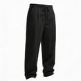 thumbnail image 6 of SAWOBUUN Men's Linen Pants Breathable Straight Leg Drawstring Trousers Elastic Waist Casual Beach Pants with Pockets, 6 of 7