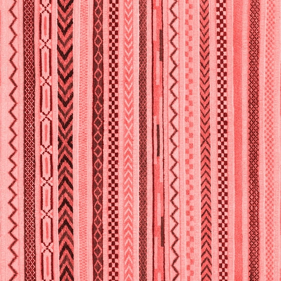 Ahgly Company Indoor Square Abstract Red Modern Area Rugs, 8' Square