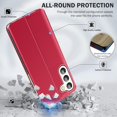 thumbnail image 4 of Phone Case for Samsung Galaxy S24 Plus Case, Smart Clear View Luxury Mirror for S24 Plus Case with Kickstand, Leather Flip Shockproof Protective Cover Samsung S24 5G Plus Case (Red), 4 of 13