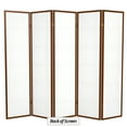 thumbnail image 7 of Red Lantern 6 ft. Tall Double Cross Shoji Screen - Walnut - 5 Panels, 7 of 7