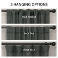 thumbnail image 5 of Dark Gravel Faux Linen Room Darkening Curtain (1 Panel), Dark Gravel, 50W X 120L, 5 of 11