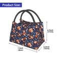 thumbnail image 2 of Yiaed Cute Foxes Print Lunch box lunch bag Portable Insulated Lunch Box for Women Men Cooler Tote Bag with Front Pocket for Work Picnic Travel, 2 of 6
