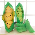 thumbnail image 4 of Lovely Pea Pod Shape Plush Bean Bag With 3 Smiling Beans Soft Pillow Home Decoration New, 4 of 6