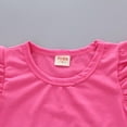 thumbnail image 4 of Toddler Baby Girls Summer 2 Piece Outfits Short Sets Casual Print Short Sleeve Tops and Pant Summer Short Set, 4 of 8