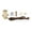 Brass Finish Socket - Brown Cord, variant on B&P Lamp® Prewired Bottle Lamp Kit with Nickel Plated Socket and White Lamp Cord