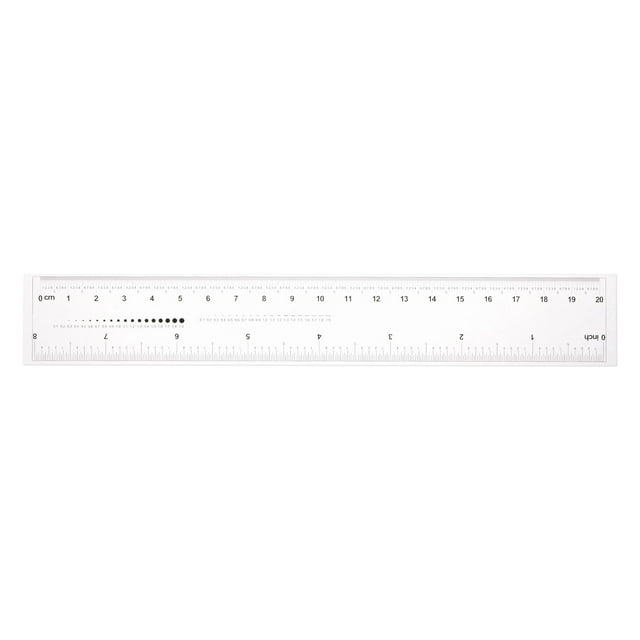 Unique Bargains Flexible Ruler 8 Inch 0.1mm Scale PET Plastic Covered Thickened Film Straight Ruler