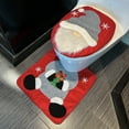 thumbnail image 7 of Shoreew Santa Toilet Seat Cover 2-Piece Christmas Bathroom Set Santa Claus Toilet Seat Cover And Mat Set for New Year Indoor Bathroom Decor, 7 of 7