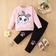 thumbnail image 2 of Odeerbi 18M-6 Años Conjunto de Niñas Sudadera de Manga Larga Leggings Conjunto de Dos Piezas, 2 of 9