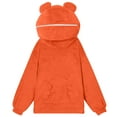 thumbnail image 4 of Miluxas Frog Hoodie Teen Girls Cute Oversized Hoodies Women Sweatshirt Solid Casual Pullover Tops with Pocket Orange S(S), 4 of 9