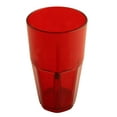 thumbnail image 2 of G.E.T. Heavy-Duty Faceted Shatterproof Tumbler, 22 Ounce, Red (Set of 4), 2 of 3