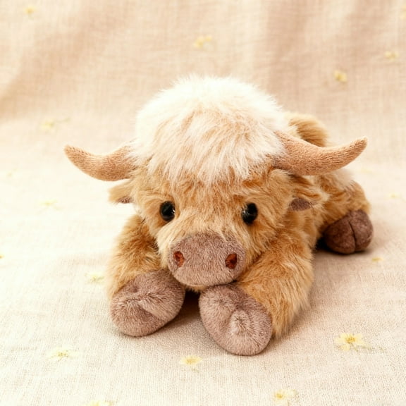 Highland Cow Plush Stuffed Animal - Weighted Design, Calming Sleep Companion for Adults & Kids, Perfect Christmas Gifts for Bedroom & Nursery Decor