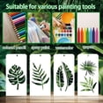 thumbnail image 3 of 12 Pcs Decorative Painting Templates 12 Styles Large Leaf Painting Stencils Reusable Border Stencil Leaf Stencils for Painting on Tile Wall Floor Scrapbooking Decor Drawing Tracing colorful, 3 of 9