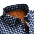 thumbnail image 5 of Mens Sherpa Fleece Lined Plaid Flannel Shirts Jackets Casual Thermal Button Jackets Winter Warm Work Coat Plush Outwear, 5 of 6