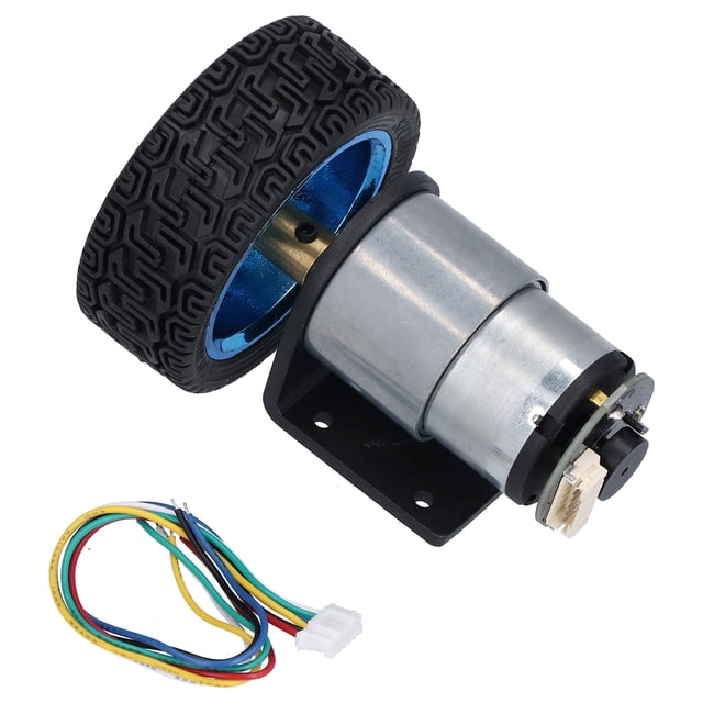 Encoder Motor Kit, 6mm Shaft Smart Car Motors High Torsion Controller with Mounting Bracket for Robot Model for DIY Engine Toy