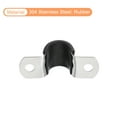 thumbnail image 4 of 12Pack 9/16" Cable Clamp U Shape Stainless Steel Rubber Cushioned Pipe Strap, 4 of 5