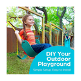 thumbnail image 3 of Swing Sets for Backyard-Set Includes 18Inch Trapeze Swing Bar & 48Inch Heavy Duty Chain with Locking Carabiners (Green), 3 of 8