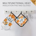 thumbnail image 4 of Yayeee Oven Mitts and Pot Holder Set of 2 Heat Resistant Kitchen Gloves Baking Hot Pad, Pumpkins Pattern, 4 of 5