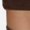 Brown, variant on Women's Ribbed Halter Crop Tank Top with Deep V Neckline Seam Detailing - Black, Small