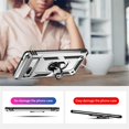 thumbnail image 7 of YEYKX for Google Pixel 7A 6.1-inch Phone Case, Impact Resistant Metal Ring Magnetic Support Kickstand Drop Protector Cover for Google Pixel 7A 6.1-inch,Silver,For Google Pixel 7A, 7 of 7