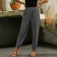 thumbnail image 6 of Women's Waffle Knit Joggers Side Split with Pockets Waffle Knit Joggers Drawstring Waist Baggy Fit Pants with Pockets Casual Matching Sweatpants Pants, 6 of 6