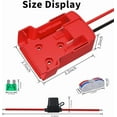 thumbnail image 6 of for Power Wheel Adapter Compatible with Milwaukee 18V Battery, Converter Kit with Fuse Holder, Switch, Terminal, 12AWG Wire for DIY RC Car Toys (2 Pack), 6 of 7