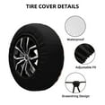 thumbnail image 2 of Easygdp Patriotic Bulldog Art Wheel Cover,Spare Tire Cover,4-17in Spare Tire Cover Universal Fit for Trailer, Car, Truck, SUV, Jeep-15 inch, 2 of 6