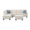 thumbnail image 4 of Devion Furniture Polyester Fabric Sectional Sofa with Ottoman-Beige, 4 of 16