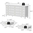 thumbnail image 7 of KULAGAGA Chest of Drawer for Bedroom, 12 Drawer Whiet Dresser for Living Room Closet, 7 of 7