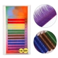 thumbnail image 1 of Pestañas individuales, pestañas postizas de colores arcoíris, pestañas de color degradado, pestañas postizas de claridad notable, 1 of 8