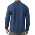 thumbnail image 6 of GIRUNS Men's Henley Shirts Long Sleeve Button T-Shirt Casual Stylish Cotton Pullover Shirt with Pocket Blue L, 6 of 7