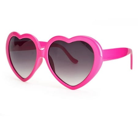 Vintage Retro Fashion Lolita Heart Shaped Aviator Black Frame Women Sunglasses X