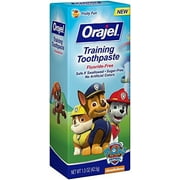 4 Pk Orajel Toddler Training Toothpaste Paw Patrol Tooty Fruity Flavor 1.50oz Ea