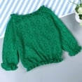 thumbnail image 4 of Coerni Little Girls Knit Cardigan Sweater for Toddler Baby Ruffle Long Sleeve Button up Sweater Jacket Outwear Top Spring, 4 of 5