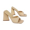 thumbnail image 4 of XY London Womens Maylin Quilted Sculptured Heel High Heels, 4 of 5