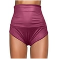 thumbnail image 2 of Pantalones de poliéster para mujer, de cintura alta, moldeadores y levantadores de cadera, de color liso y talla grande., 2 of 5