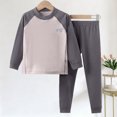 thumbnail image 2 of Qopobobo Girls Fall Winter Pajama Set Long Sleeve Top Pants Soft Warm Loungewear Sleepwear 2 Piece 18-24 Months(Grey, 18-24 Months), 2 of 7