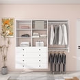 thumbnail image 2 of ModMakers Modular Closet System With 8 Drawers, Wood Closet Organizer and Storage System w/ 6 Shelves, White, 2 of 7