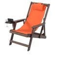 thumbnail image 3 of W Unlimited Romantic Brown Canvas Sling Chairs With Side Table 2117DB-OR-CH2ET, 3 of 4