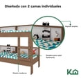 thumbnail image 2 of Litera Doble Individual Base Cama Con Estante KingsHouse cafe Individual, 2 of 7