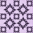thumbnail image 1 of Ahgly Company Machine Washable Indoor Square Transitional Rebecca Purple Area Rugs, 4' Square, 1 of 7