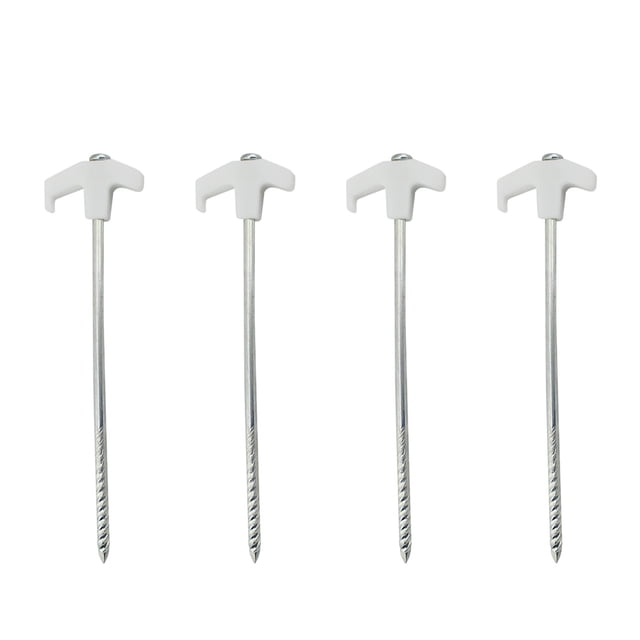 Soidarity Paquete de 4 estacas luminosas para tienda de campaña, clavos de suelo de Metal y plástico para acampar al aire libre, senderismo, carpas