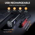 thumbnail image 7 of Behome Rechargeable Bike Light with 5+4 Light Modes, Waterproof Bicycle Light for Night Riding, Bicycle Headlight Set, Bike Light Front and Back Light for Road, Mountain, Night Riding, 7 of 7